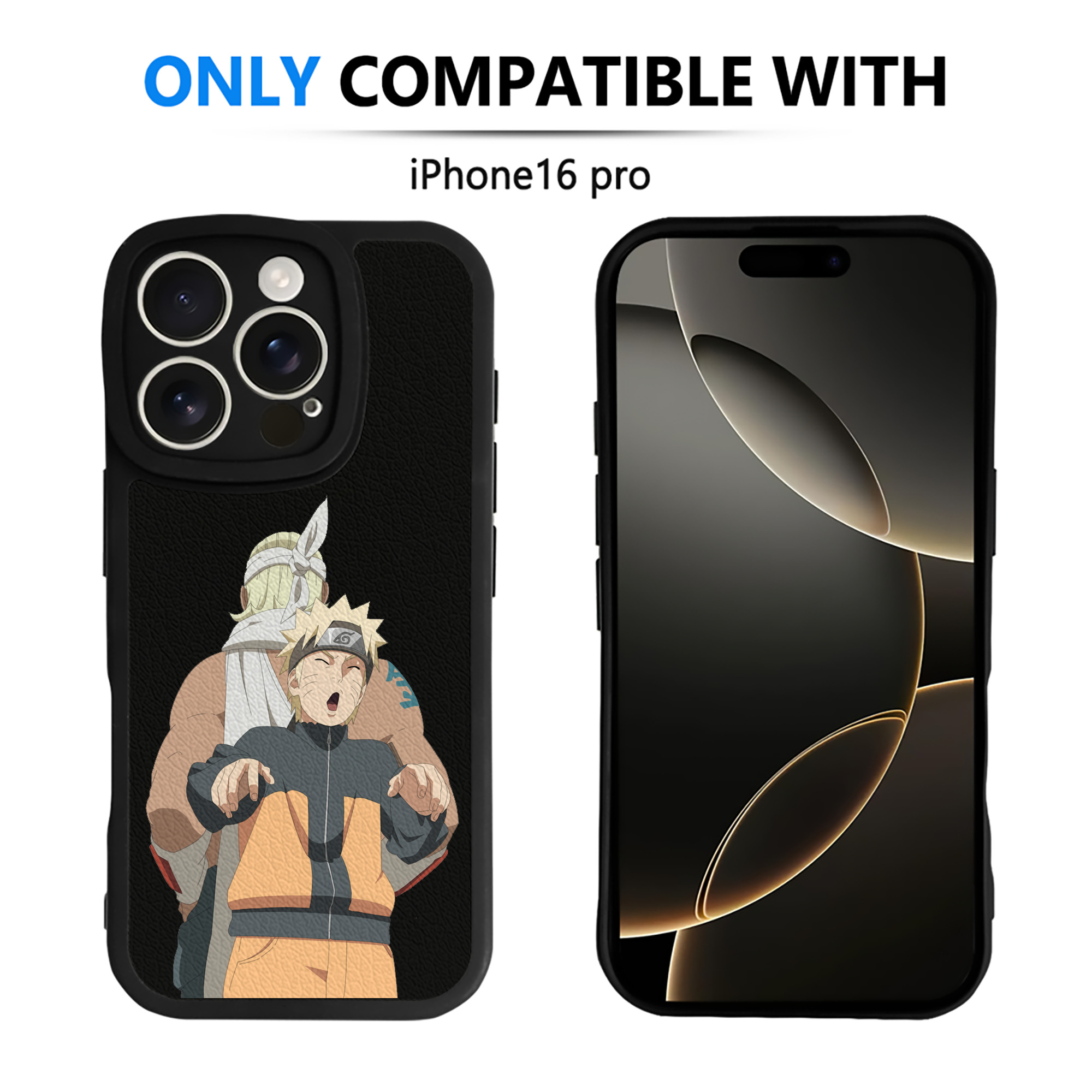 （画像用） NARUTO -ナルト- うずまき ナルト Uzumaki Naruto 【iPhone 16シリーズ対応】シリコンスマホケース（レザー調） 材質：シリコン